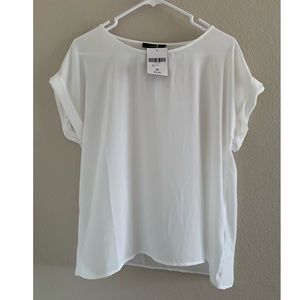 Forever 21 White Short Sleeve Blouse